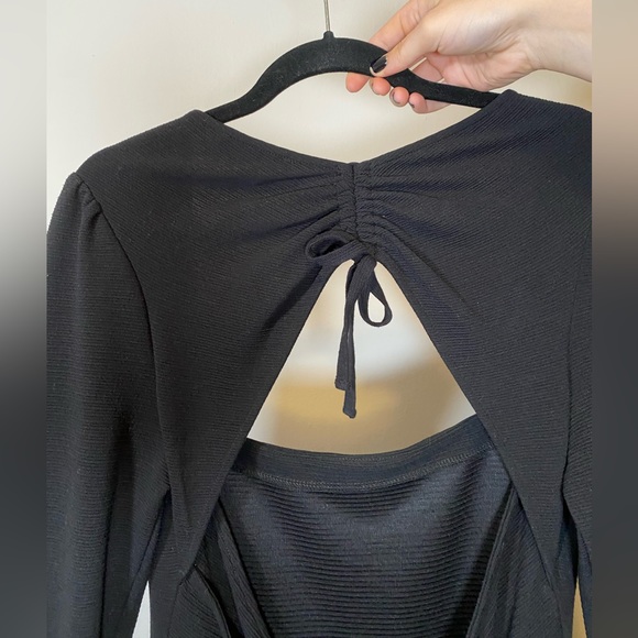 COPY - Bestey Johnson Black Square Neck Sweater Dress - Picture 12 of 15